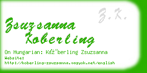 zsuzsanna koberling business card